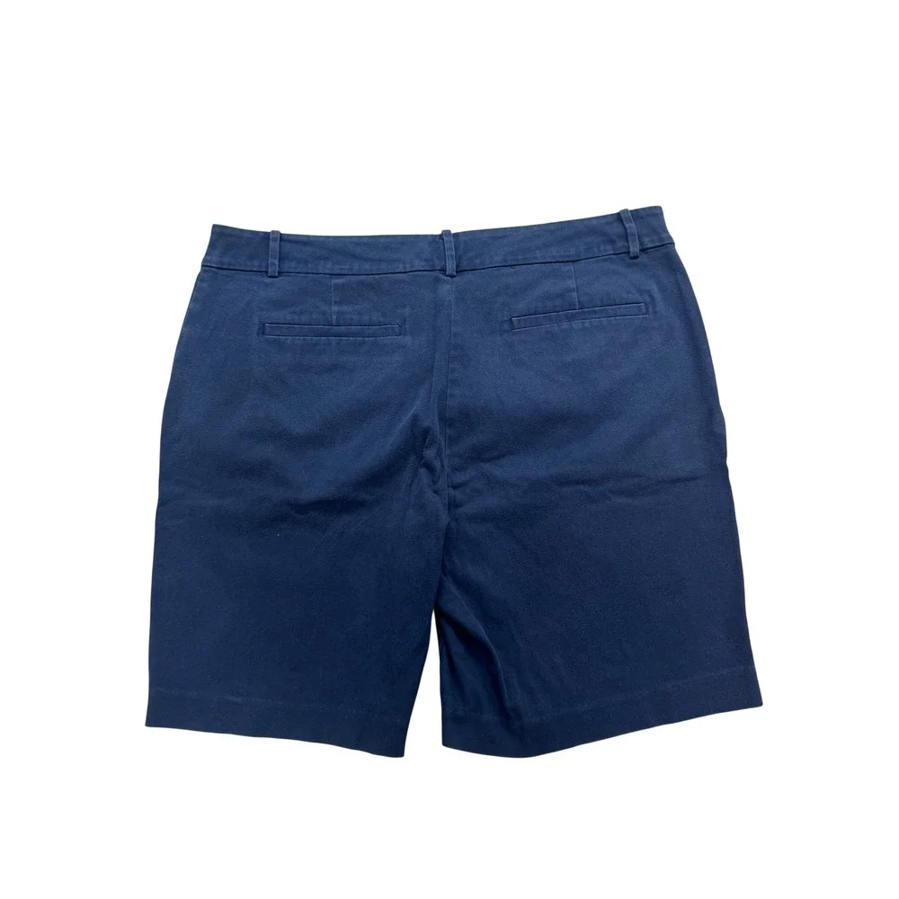 Lauren Ralph Lauren Navy Blue Chino Shorts Flat Front Size 16